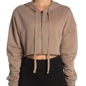 Alo Yoga extreme cropped zip up hoodie